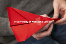 Paper airplanes from the contest. Engineering students, staff and faculty finished out the first wee