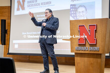 Rob Santos, the Director of the US Census Bureau, speaks to an audience about Rural Data Information