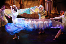 Alura Long and Nate Petsche in UNL’s production of “Big Fish”. April 23, 2024. 