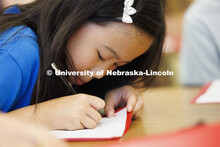 Students in the I/We Love to Write Workshop for kids. Nebraska Writing Project, an initiative of the