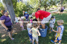 Children in the Ruth Staples Laboratory turned their daily walk into a service project as they helpe