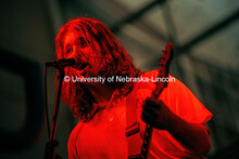Simon Nabb, the lead singer of the Breakroom band, at the 2024 Battle of the Bands. 2024 Homecoming 
