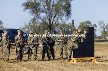 ROTC cadets on fall exercise practice their grenade throwing. October 4, 2024. 