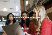 Students study inside the Raikes Schhol. Raikes School photoshoot. October 9, 2024. 