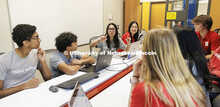 Students in a Raikes School classroom. Raikes School photoshoot. October 9, 2024. 