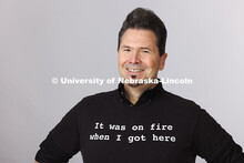 Studio portrait of Dan Novy, Assistant Professor, Johnny Carson School of Theatre and Film. November