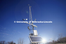 A Nebraska Mesonet weather station on east campus. December 10, 2024. 