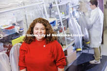 Nicole Buan, Professor in Biochemistry. Buan Laboratory in the Beadle Center. October 25, 2024. 