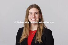 Studio portrait of Caroline Belleque. New Student Enrollment Orientation Leaders. December 13, 2024.