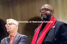 Chancellor Rodney Bennet becomes emotional as he listens to the UNL Choir perform ‘Alleluia’ com