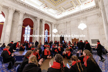 UNL students inside the U.S. Capitol. Inauguration choir trip. January 19, 2025. 