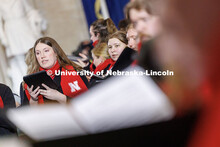 UNL students practice for the 2025 Presidential Inauguration in the United States Capitol Rotunda. I