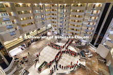 UNL students practice for the 2025 Presidential Inauguration. Inauguration choir trip. January 19, 2