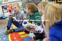 Kindergarteners at East Butler Grade School discuss ways to handle a problem with a classmate during