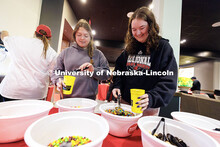Molly Klembarsky, left, junior Communication Studies major, and Alexis Wood, junior Speech-Language 
