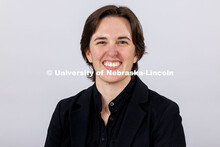 Studio portrait of Emily Salgado, Assistant Professor of Percussion in the Glenn Korff School of Mus