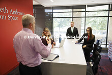 Associate Professor Brett Stohs, left, leads the Entrepreneurship Clinic. College of Law Clinics. Se