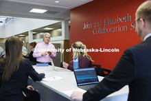Associate Professor Brett Stohs, left, leads the Entrepreneurship Clinic. College of Law Clinics. Se