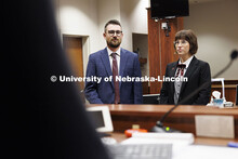 Lecturer Rachel Tomlinson Dick, right, supervises the Housing Justice Clinic. College of Law Clinics