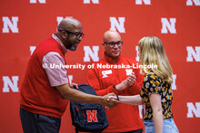 Chancellor Rodney D. Bennett (left) and T.J. McDowell Jr., Assistant Vice Chancellor for Student Lif