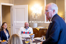 UNL’s head football coach Matt Rhule makes an appearance at the dinner of the We Give Blood Celebr
