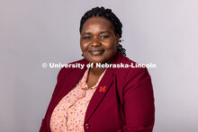 Studio portrait of Betty Chebitok-Wang Academic Advisor for the Explore Center. May 1, 2025. 