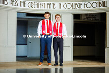 (Left) Brady Moylan, a Management major, and Ben Hastreiter, a Marketing major, pose for a photo in 