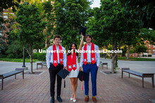 Josh Ferguson, a finance major; Paige Ferguson, a nutrition, exercise and health science major; and 