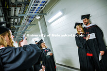 Anthropology Graduate students, Audrey Holbeck and Sam Skokan get their picture taken by Tori Pate w