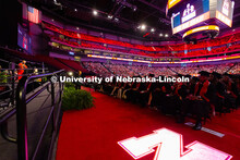 Chancellor Rodney D. Bennett speaks to graduates during the University of Nebraska–Lincoln's after