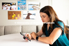 Ciera Kirkpatrick, assistant professor of advertising and public relations, does much of her researc