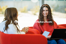 Lauren Haring (left), a junior Management major, and Natalie Whitehead, a junior Architectural Studi