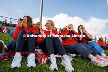 (Left to right) Lauren Haring, Madison Haring, Kate Deaver, Makayla Larntz, and Jameson Margetts che