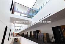 View of collaborative spaces on the second and third floors of the new Hixson-Lied College of Fine a