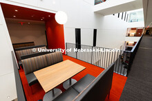 View of collaborative spaces on the second floor of the new Hixson-Lied College of Fine and Performi