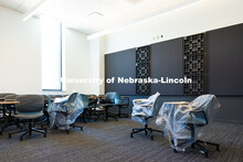 Sound-absorbing panels line the walls of a classroom in the new Hixson-Lied College of Fine and Perf
