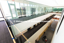 Plate glass walls on the third floor allows plenty of natural light to reach faculty and staff offic