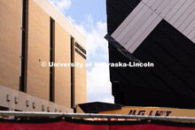 A view of both the old Westbrook Music Building and its new counterpart on Spring on City Campus. Ma