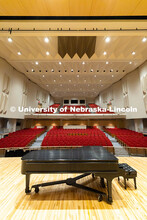 The newly renovated recital hall in Kimball has been fully modernized with updated flooring, seating