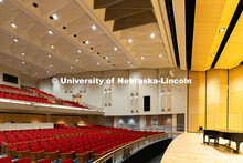 The newly renovated recital hall in Kimball has been fully modernized with updated flooring, seating