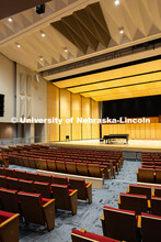 The newly renovated recital hall in Kimball has been fully modernized with updated flooring, seating