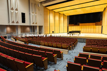 The newly renovated recital hall in Kimball has been fully modernized with updated flooring, seating