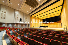 The newly renovated recital hall in Kimball has been fully modernized with updated flooring, seating