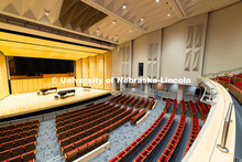 The newly renovated recital hall in Kimball has been fully modernized with updated flooring, seating