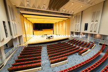 The newly renovated recital hall in Kimball has been fully modernized with updated flooring, seating