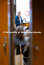 Robert Russell, Director of the Center for Academic Success and Transition, speaks with students abo