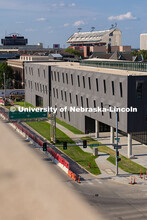 Exterior view of the new Fine and Performing Arts building, home of the Glenn Korff School of Music.