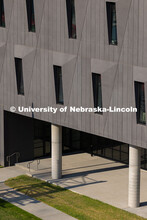 Exterior view of the new Fine and Performing Arts building, home of the Glenn Korff School of Music.