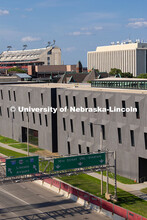 Exterior view of the new Fine and Performing Arts building, home of the Glenn Korff School of Music.