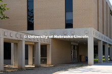 Exterior view of the Westbrook Music Building. June 12, 2025. 